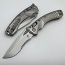 Microtech Marfione Select Amphibian RAM LOK Frag Titanium Handles & Partial Serrated Stonewash M390MK w/ Double Vapor Blast & Bronze Accents 137RL-11FRMS1