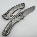 Microtech Marfione Select Amphibian RAM LOK Frag Titanium Handles & Partial Serrated Stonewash M390MK w/ Double Vapor Blast & Bronze Accents 137RL-11FRMS1