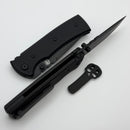 Chaves Knives Redencion 229 w/ Black G-10 Handles & Black Drop Point Elmax - Blue Label