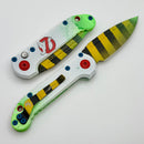 Microtech Knives LUDT Gen III Smooth Handle Ghost Busters Caution Tape S/E NCB Exclusive Signature Series 1135S-1GBS-XGB One Per Household