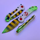 Microtech Knives LUDT Gen III Smooth Handle Ghost Busters Caution Tape S/E NCB Exclusive Signature Series 1135S-1GBS-XGB One Per Household