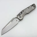 Microtech Marfione Select MSI RAM LOK Frag Titanium Handles w/ Double Vapor Blast & Bronze Accents & Stonewash M390MK 210-10FRMS1