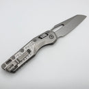 Microtech Marfione Select MSI RAM LOK Frag Titanium Handles w/ Double Vapor Blast & Bronze Accents & Stonewash M390MK 210-10FRMS1