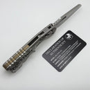 Microtech Marfione Select MSI RAM LOK Frag Titanium Handles w/ Double Vapor Blast & Bronze Accents & Stonewash M390MK 210-10FRMS1