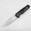 Tactile Knife Rockwall Flipper V2 Skeletonized w/ Darkwash Handles & Stonewash MagnaCut