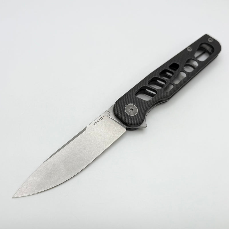 Tactile Knife Rockwall Flipper V2 Skeletonized w/ Darkwash Handles & Stonewash MagnaCut