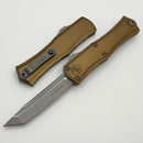 Microtech Knives Mini Hera Apocalyptic T/E M390MK w/ Tan Handle 1704M-10APTA