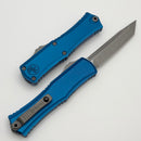 Microtech Knives Mini Hera Apocalyptic T/E M390MK w/ Blue Handle 1704M-10APBL