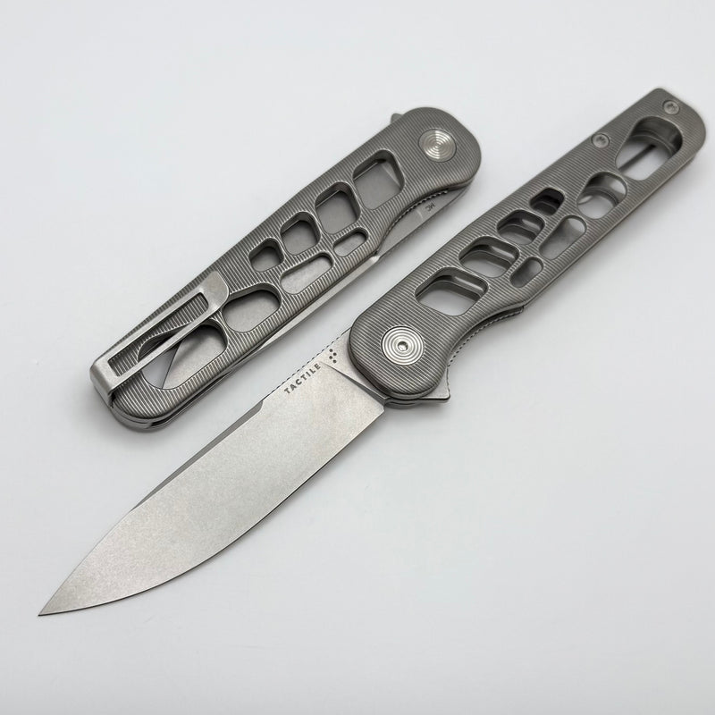 Tactile Knife Rockwall Flipper V2 Skeletonized w/ Stonewash Handles & Stonewash MagnaCut