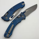 Microtech Marfione Select Amphibian RAM LOK Antique Blue Frag Titanium Handles & Apocalyptic M390MK w/ Blue Accents 137RL-10APFRMS2