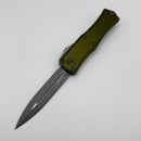 Pre-Owned Microtech Knives Mini Hera Apocalyptic Double Edge M390MK w/ OD Green Handle 1702M-10APOD
