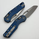 Microtech Marfione Select MSI RAM LOK Antique Blue Frag Titanium Handles & Apocalyptic M390MK w/ Blue Accents 210-10APFRMS2