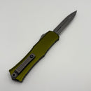 Pre-Owned Microtech Knives Mini Hera Apocalyptic Double Edge M390MK w/ OD Green Handle 1702M-10APOD