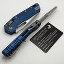 Microtech Marfione Select MSI RAM LOK Antique Blue Frag Titanium Handles & Apocalyptic M390MK w/ Blue Accents 210-10APFRMS2