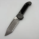 Pre-Owned Microtech Knives LUDT Gen III Apocalyptic Full Serrated Tanto w/ Natural Clear Handle 1136-12APNC