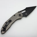 Grenade Blem Microtech Borka Stitch Natural Clear w/ Black Full Serrated M390 169-3NC