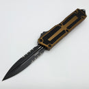 Grenade Blem Microtech Scarab 2 Gen 3 Tactical D/E Partial Serrated w/ Tan Handle 1280-2TA