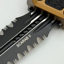 Grenade Blem Microtech Scarab 2 Gen 3 Tactical D/E Partial Serrated w/ Tan Handle 1280-2TA