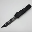 Grenade Blem Microtech Knives Combat Troodon Gen III Tactical Black Full Serrated Tanto w/ Black Handle 1144-3T