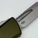Grenade Blem Microtech Knives Combat Troodon Gen III Stonewash Bowie w/ OD Green Handle 1146-10OD