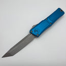 Grenade Blem Microtech Knives Combat Troodon Gen III Apocalyptic Tanto w/ Blue Handle 1144-10APBL