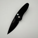 Pre-Owned Pro-Tech Sprint 3D Carved Design Handle w/ Mother of Pearl Button & Black S35VN 2937