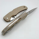 Spyderco Native Chief CruCarta w/ Brown Canvas Micarta FRNHandles & Cruwear C244MPCW