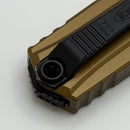 Factory Blem Microtech Cypher II Black Tactical Partial Serrated w/ Tan Handle S/E 1241-2TA