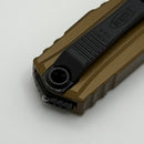 Factory Blem Microtech Cypher II Black Tactical Partial Serrated w/ Tan Handle S/E 1241-2TA