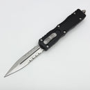 Grenade Blem Microtech Dirac D/E Stonewash Standard Partial Serrated & Black Handle 225-11