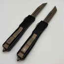 Pre-Owned Microtech Ultratech Death Card Hellhound & Warhound Set Signature Series Bronze Apocalyptic Standard 119-13SETDCS