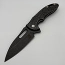 Pre-Owned Mechforce Knives Sentry Rick Lala Collab PVD Black Scroll Pattern Titanium & PVD Black M390