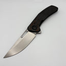 Pre-Owned Tactile Knife Co Archer Orange TechnoCarbo Inlaid Blackwash Titanium Framelock w/ MagnaCut