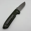 Pre-Owned Pro-Tech Les George Rockeye Green Handle & Stonewash CPM-S35VN LG301-Green