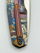 Custom Knife Factory FIF18 Tumbled Titanium Handles & M398 One Off