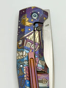 Custom Knife Factory FIF18 Tumbled Titanium Handles & M398 One Off