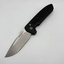Pre-Owned Pro-Tech Les George Rockeye Black Knurled Handle & Stonewash CPM-S35VN LG305