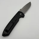 Pre-Owned Pro-Tech Les George Rockeye Black Knurled Handle & Stonewash CPM-S35VN LG305