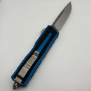 Pre-Owned Microtech Scarab 2 Gen 3 Blue Handles w/ S/E Spine Fluted Apocalyptic M390MK 1278-10APBL