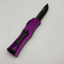 Pre-Owned Microtech Hera Single Edge Black Standard & Violet 703-1VI