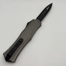 Pre-Owned Microtech Knives Hera II Apocalyptic Natural Clear w/ Black Double Edge 1702-1NC
