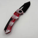 Pre-Owned Heretic Knives Pariah M/A Button Lock Candy Cane G-10 Handles w/ DLC MagnaCut H046-6A-CANDY