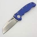 Demko AD20.5 20CV Shark Foot & Blue G-10 Handles