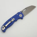 Demko AD20.5 20CV Shark Foot & Blue G-10 Handles