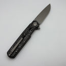 Pre-Owned We Knife Navo Flipper Aluminum Foil Carbon Fiber Handles & Hand Rubbed Satin CPM-20CV WE22026-6