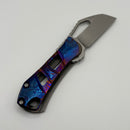 Pre-Owned Custom Knife Factory OK Chisel M398 and Titanium/Timascus