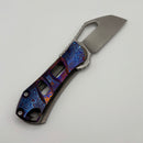 Pre-Owned Custom Knife Factory OK Chisel M398 and Titanium/Timascus
