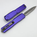 Microtech Ultratech Gen IV D/E Stonewash Full Serrated w/ Purple Handle 11224-12PU