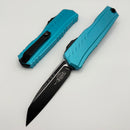 Microtech Cypher II Black S/E & Turquoise Handle 1241-1TQ