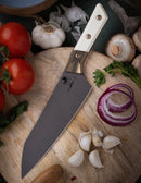 Microtech Chef's Knife Ivory G-10/Bronze Titanium Bolster w/ DLC M390MK 3000B-1DLCIVS